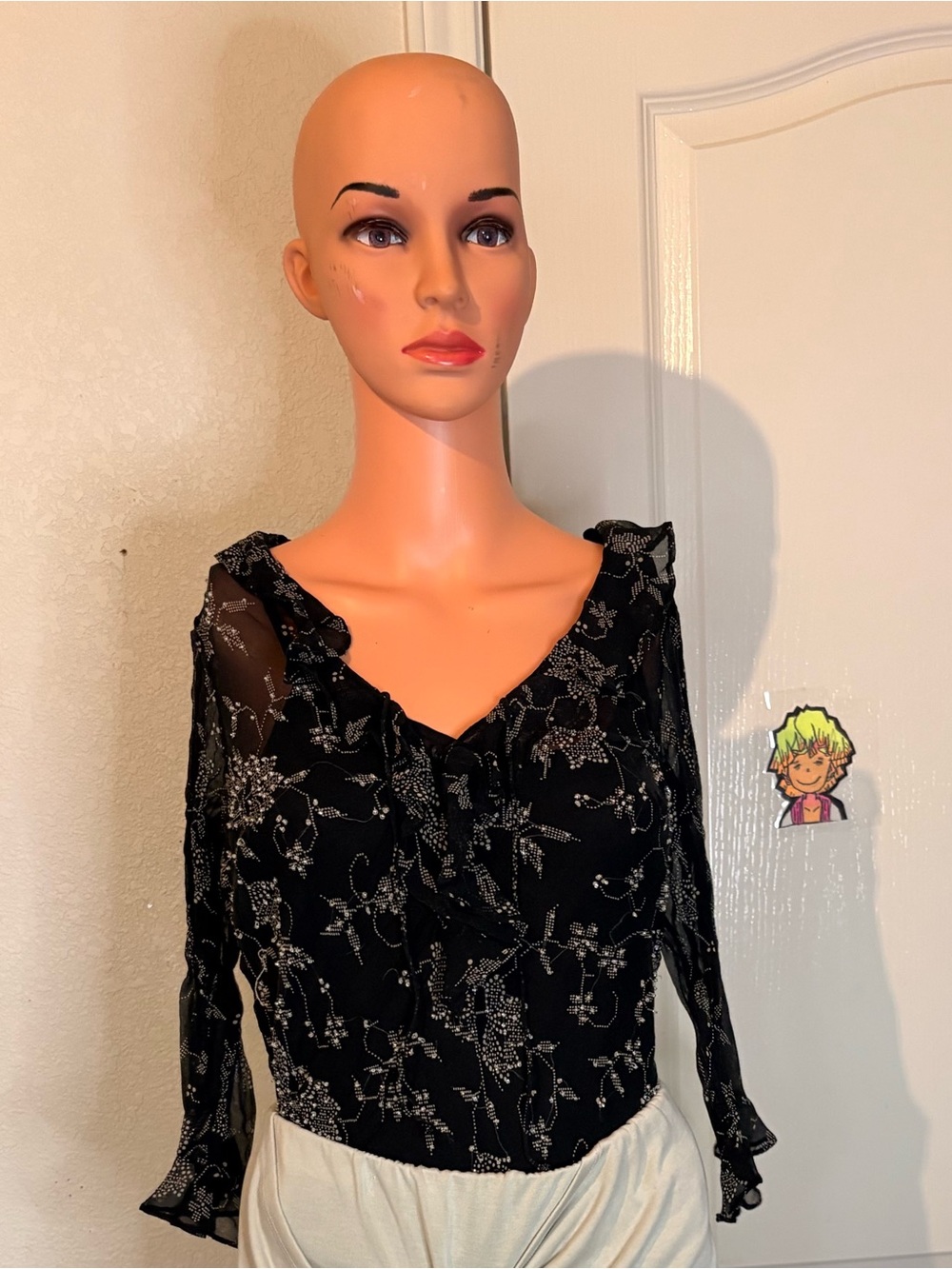 Vintage I.E. 100% Silk Mesh Top